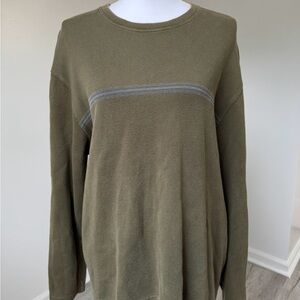 Vintage Eddie Bauer Pullover Green Long Sleeve Shirt Men’s Size L Gorpcore